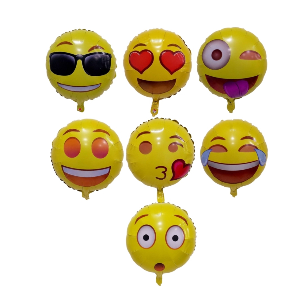 GLOBO METAL 18 EMOTICONES