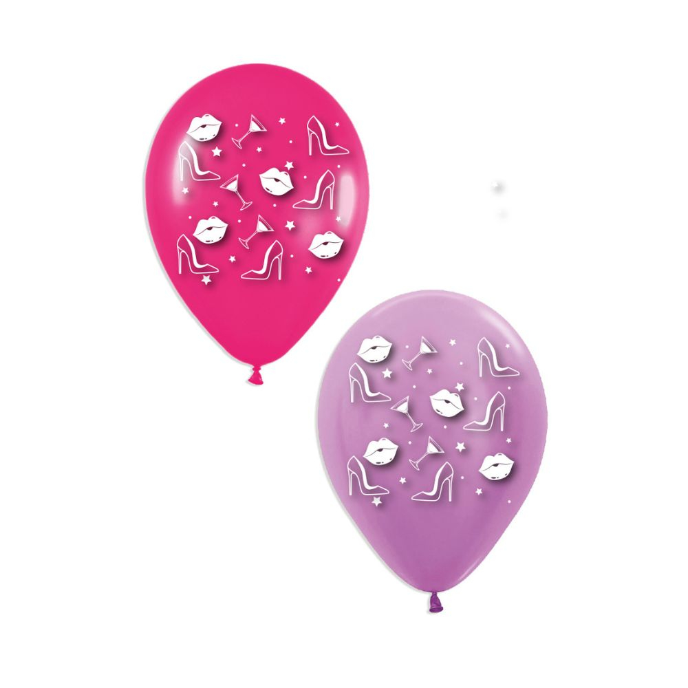 GLOBO R12X20 TACONES/BESOS/COPAS FUCSIA/LILA