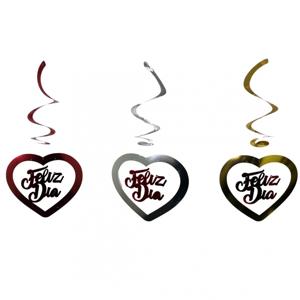 MOVIL METALIZADO CORAZON FELIZ DIA