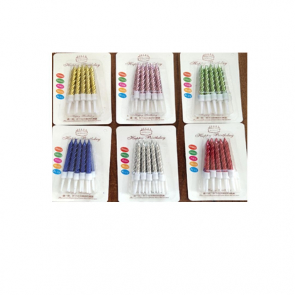 VELA PALITO CROMADA PEQUEÑA X 10