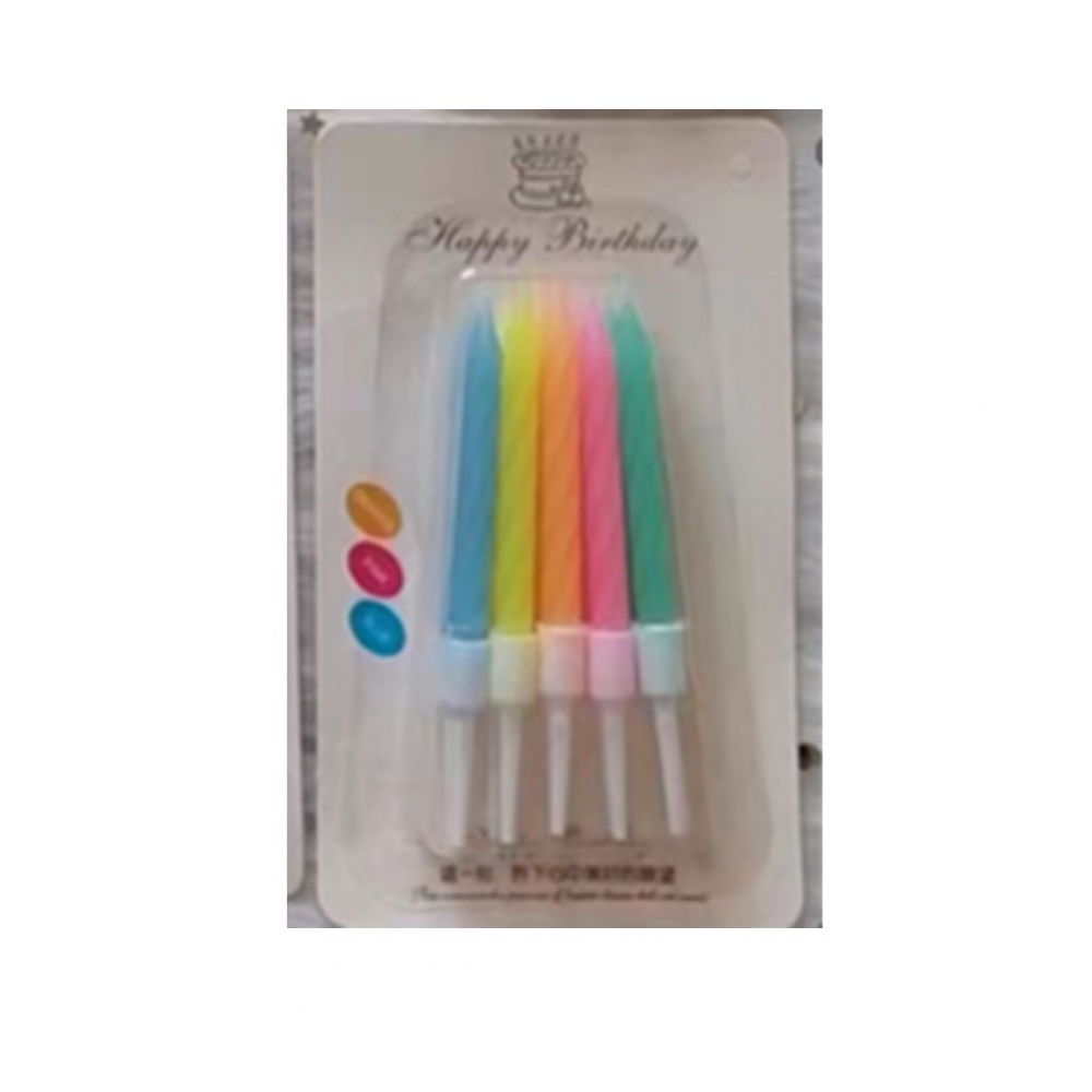 VELA PALITO NEON PEQUEÑA X 10