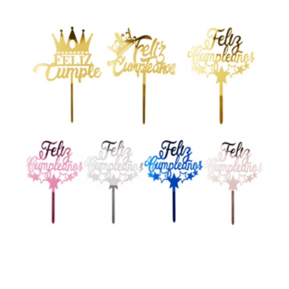 TOPPER PARA TORTA FELIZ CUMPLEAÑOS