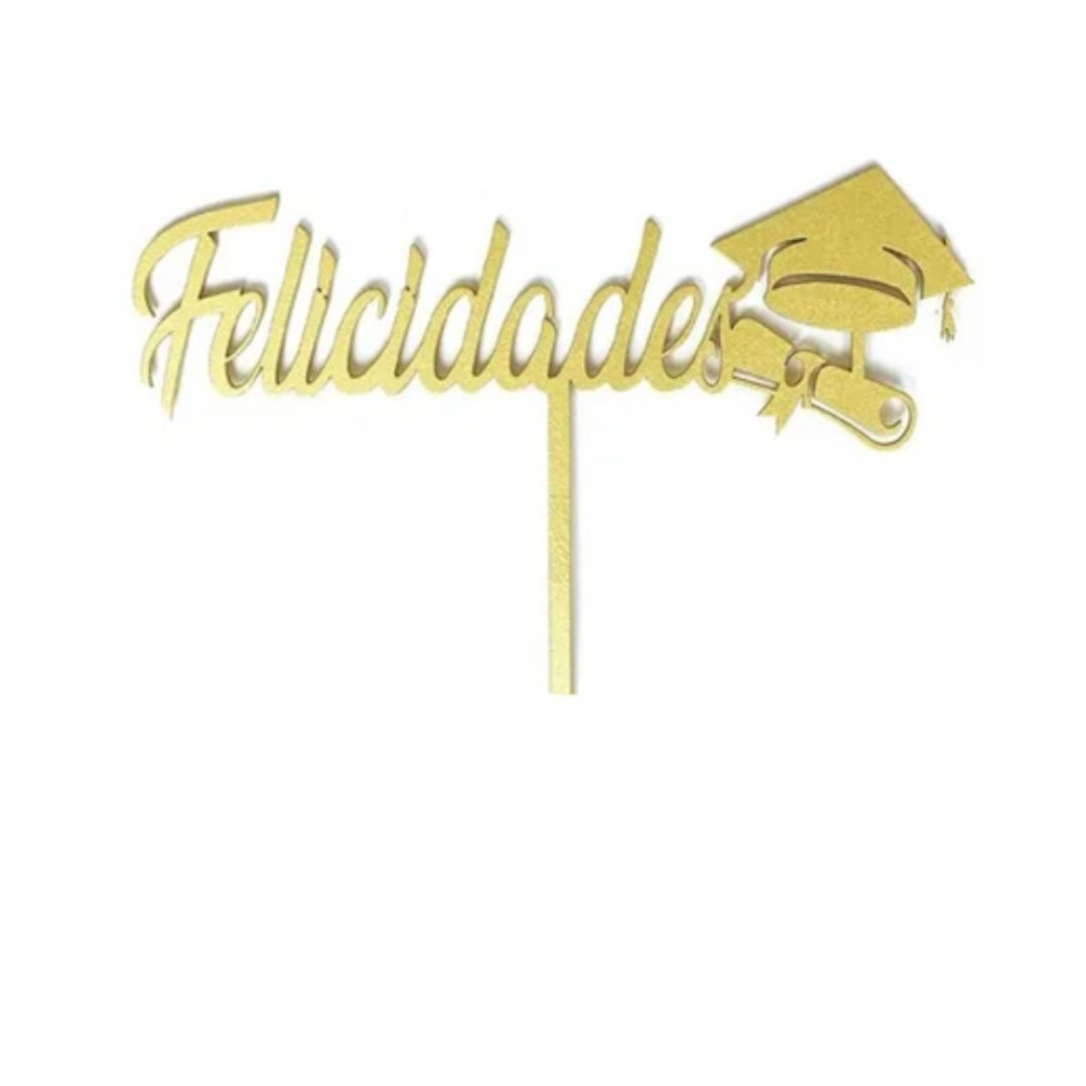 TOPPER PARA TORTA FELICIDADES GRADO