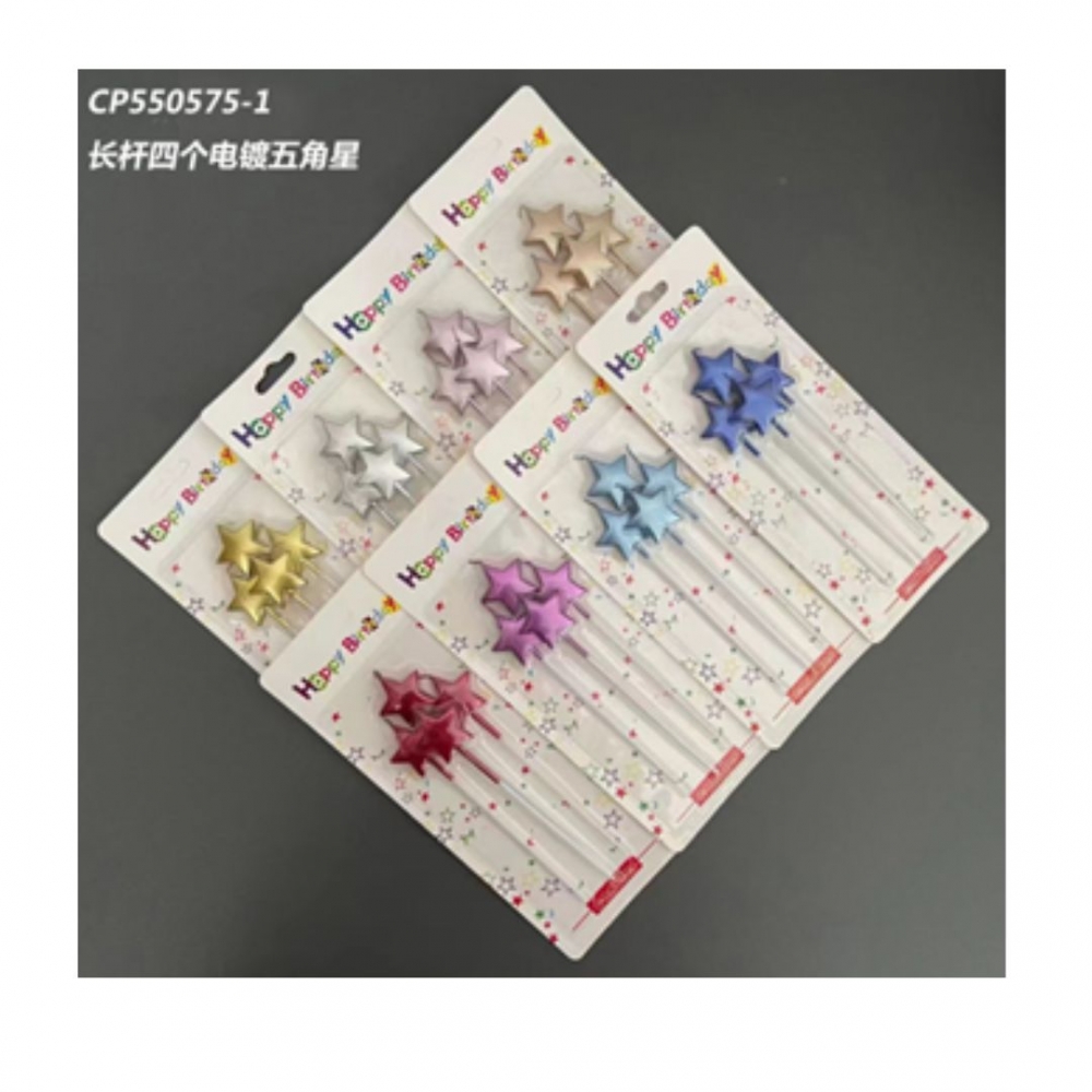 VELA PALITO ESTRELLA LARGA X 4