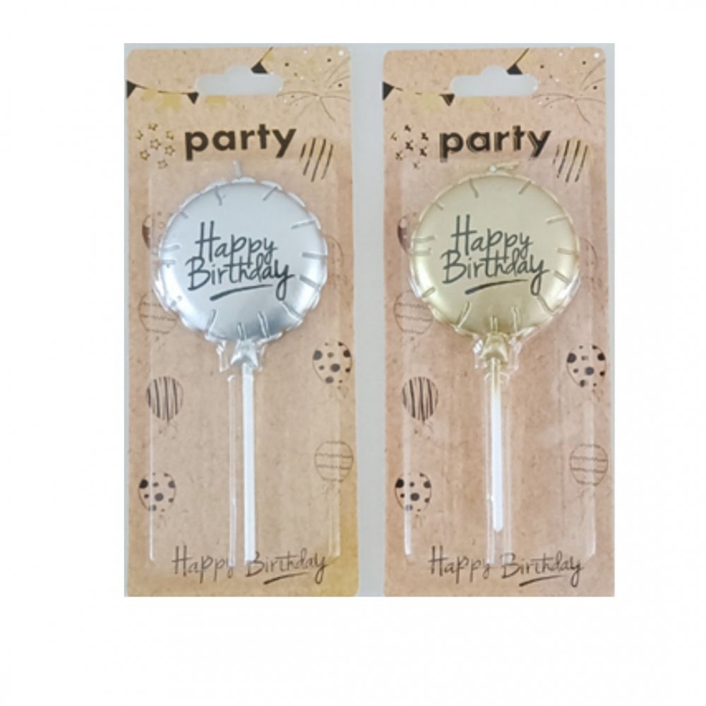 VELA GLOBO REDONDO METALIZADO