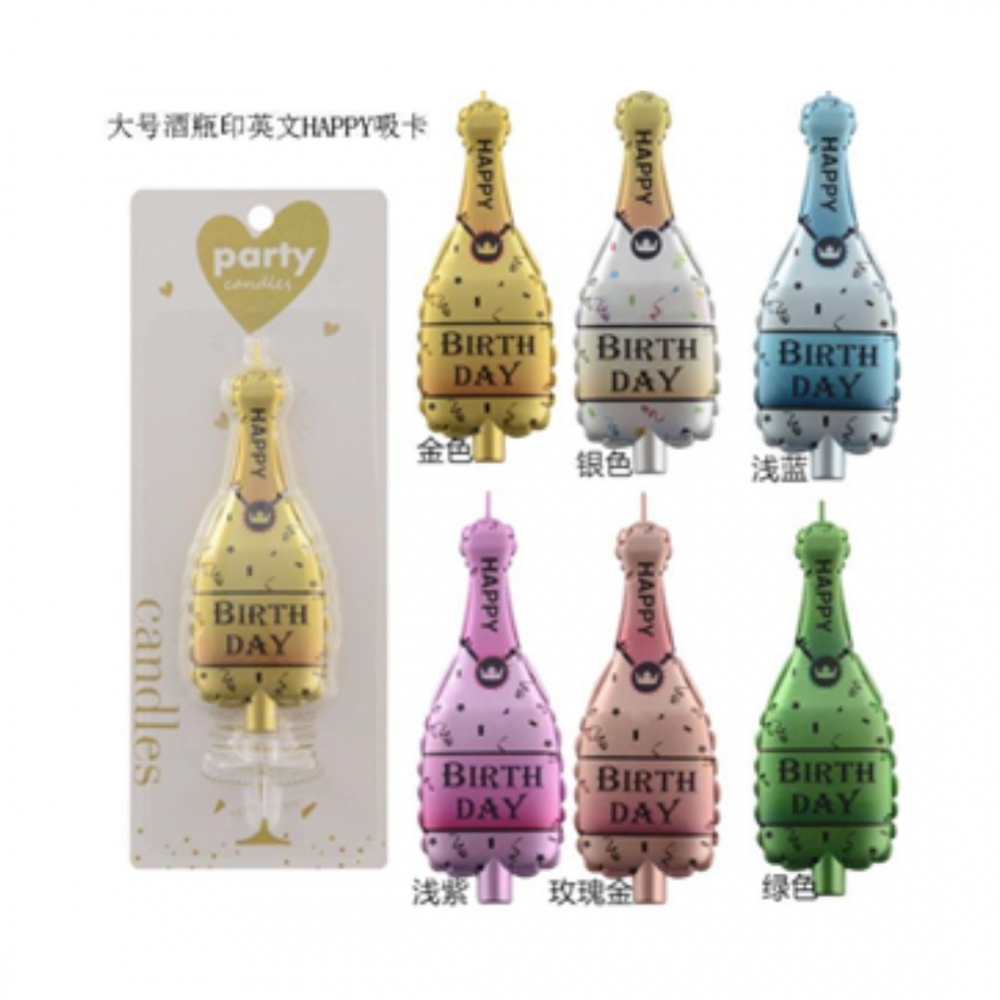 VELA GLOBO BOTELLA BIRTHDAY