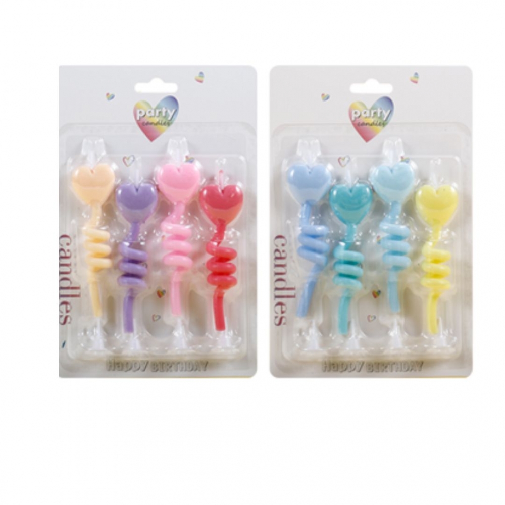 VELA ESPIRAL CORAZON X 4