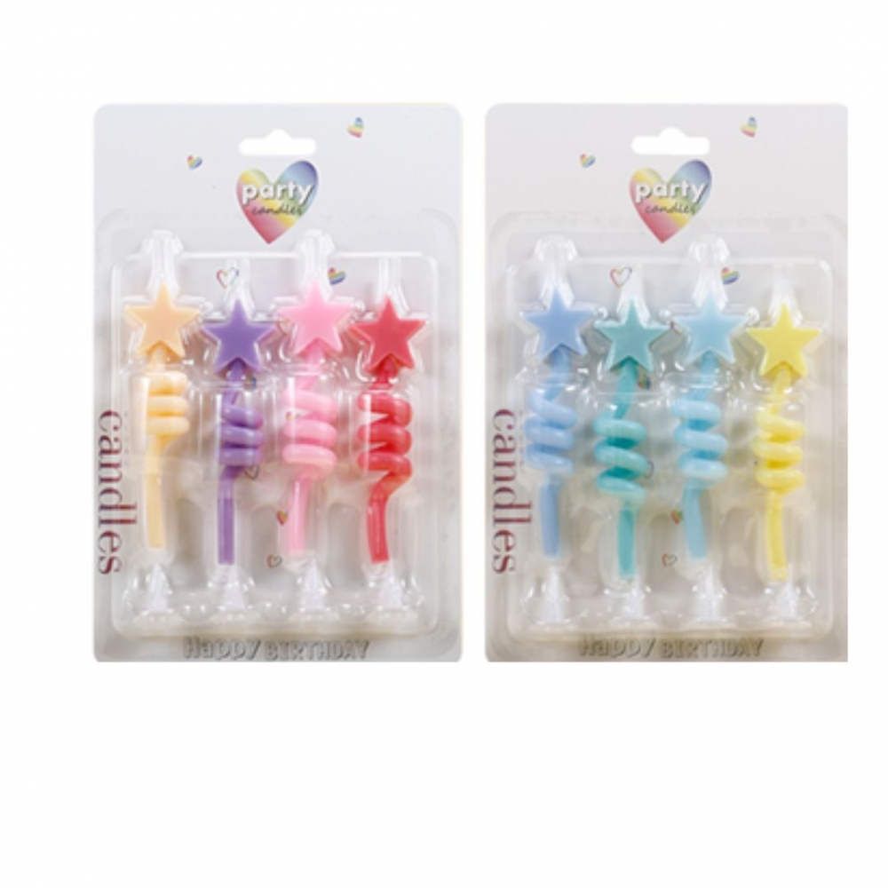 VELA ESPIRAL ESTRELLA X 4