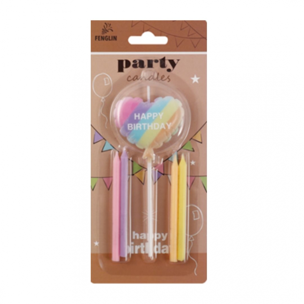 VELA GLOBO CORAZON SET