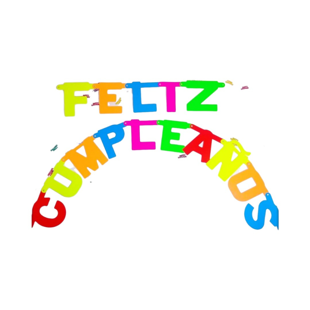 GUIRNALDA NEON FELIZ CUMPLEANOS