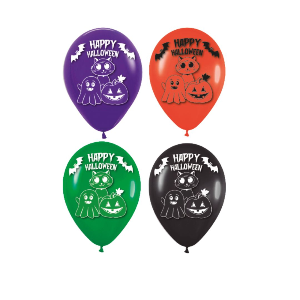 GLOBO HALLOWEEN R12X50 GATO-FANTASMA-CALABAZA