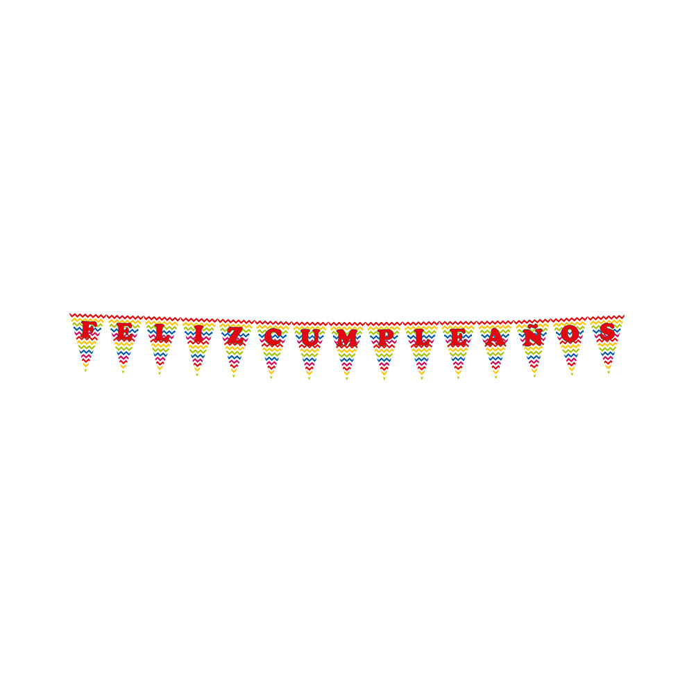BANDERIN TEMATICO CHEVRON MULTICOLOR