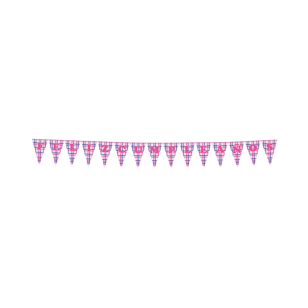 BANDERIN TEMATICO PICNIC FUCSIA LILA ROSA