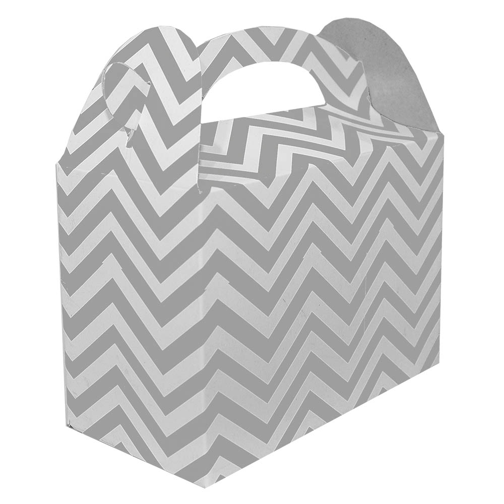 CAJA TEMATICA X 6 CHEVRON PLATEADO