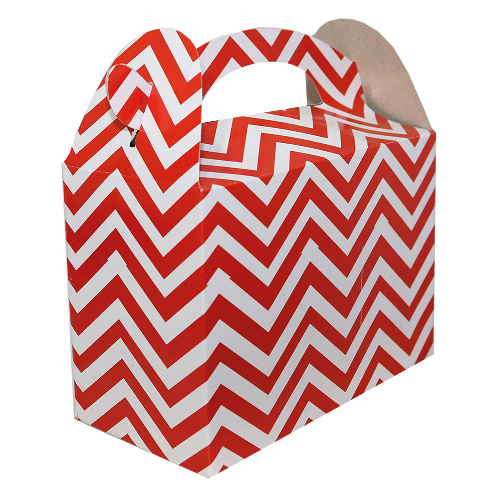 CAJA TEMATICA X 6 CHEVRON ROJO