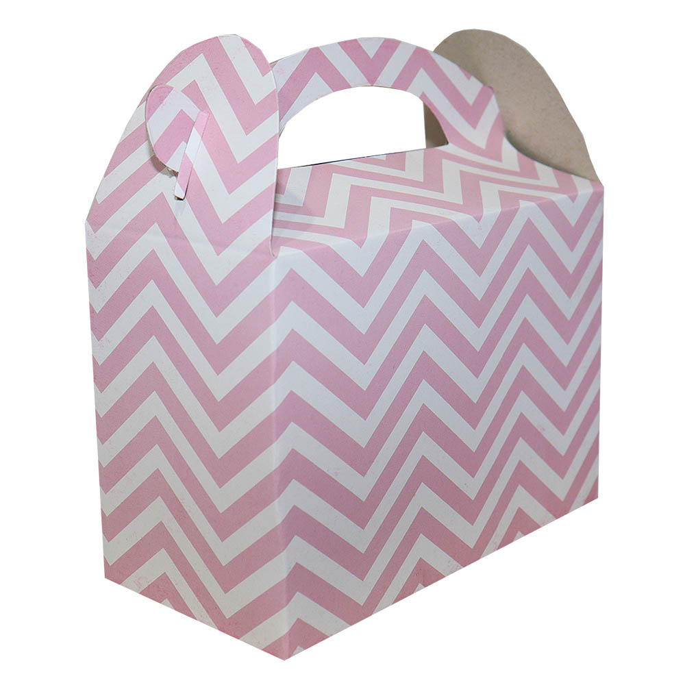 CAJA TEMATICA X 6 CHEVRON ROSADO