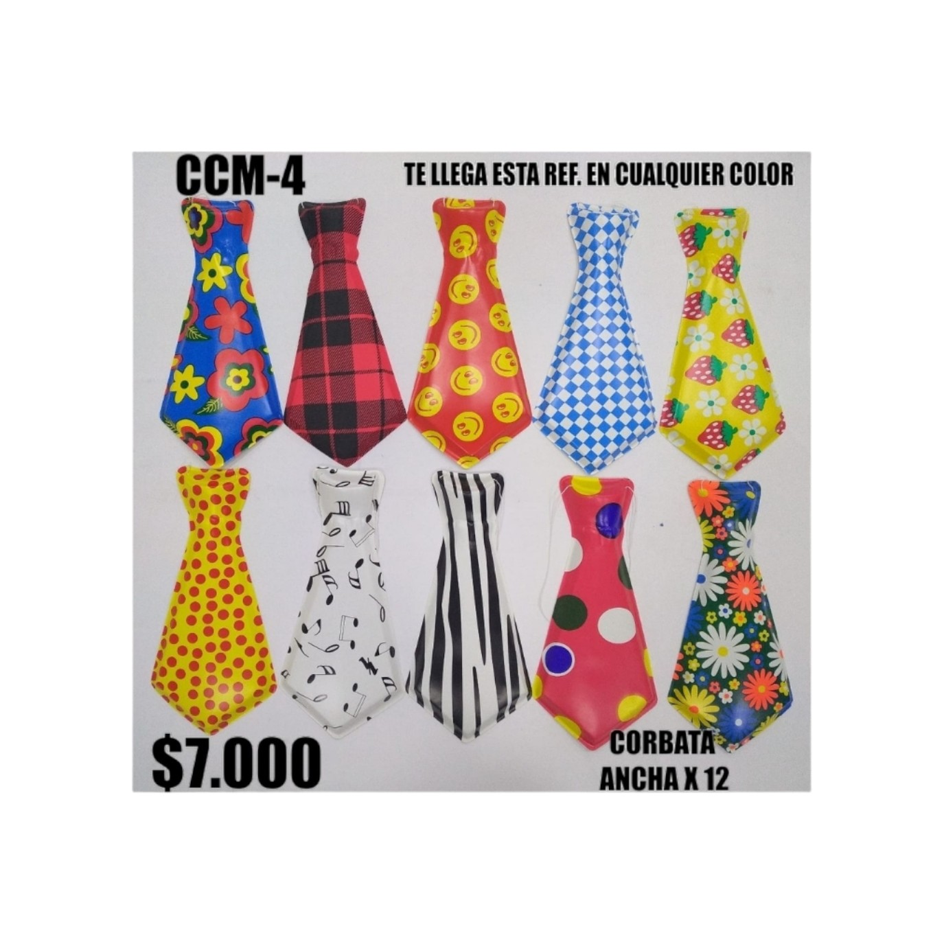 CORBATA ANCHA PAQ. X12  