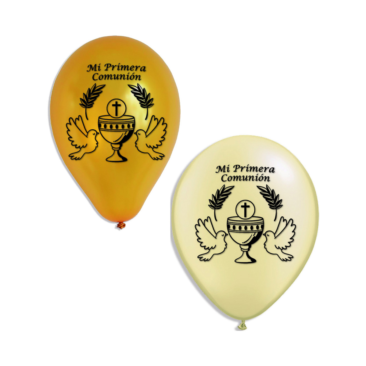 GLOBO MOTIVO TEMATICO P/COMUNION DORADO