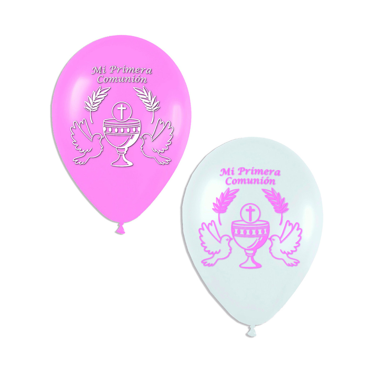 GLOBO MOTIVO TEMATICO P/COMUNION ROSADO