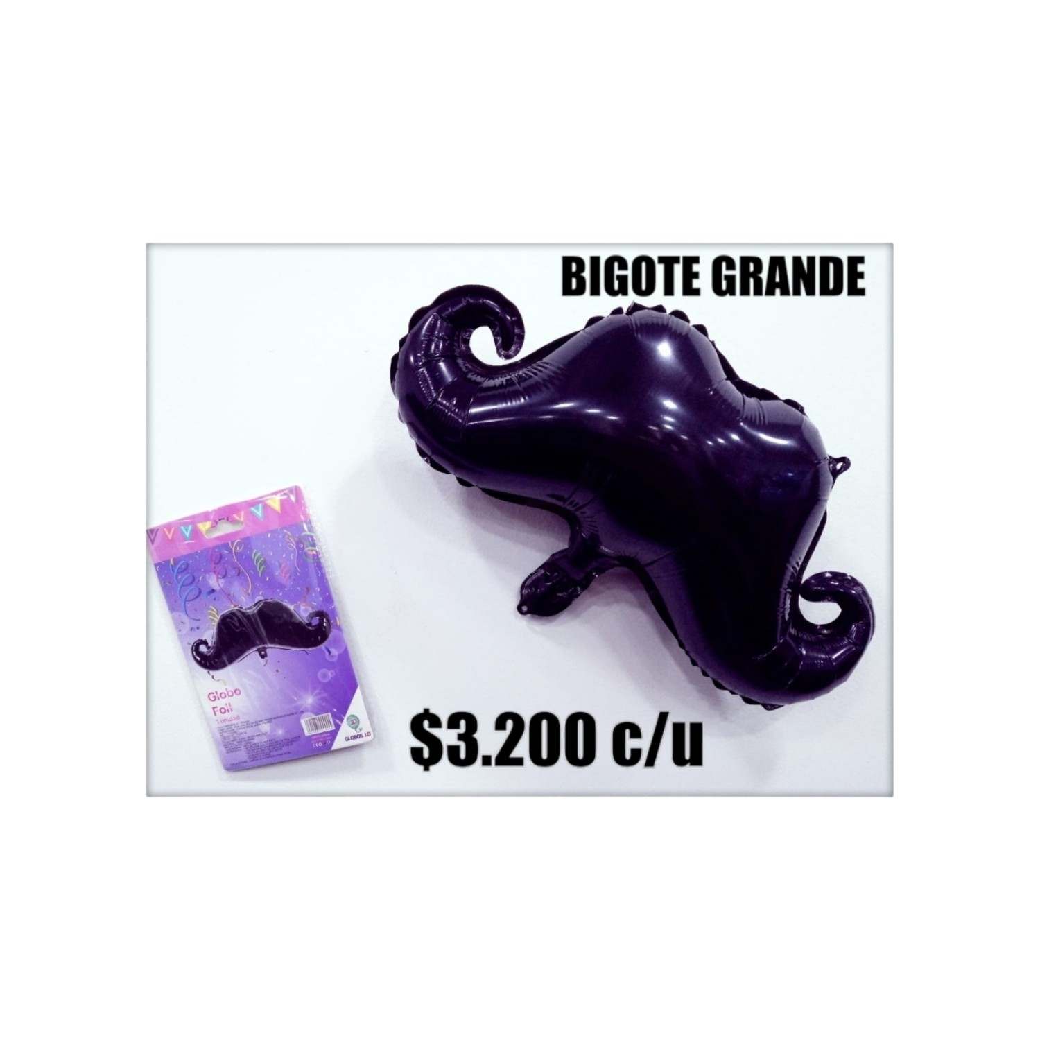 GLOBO METAL BIGOTE GDE   