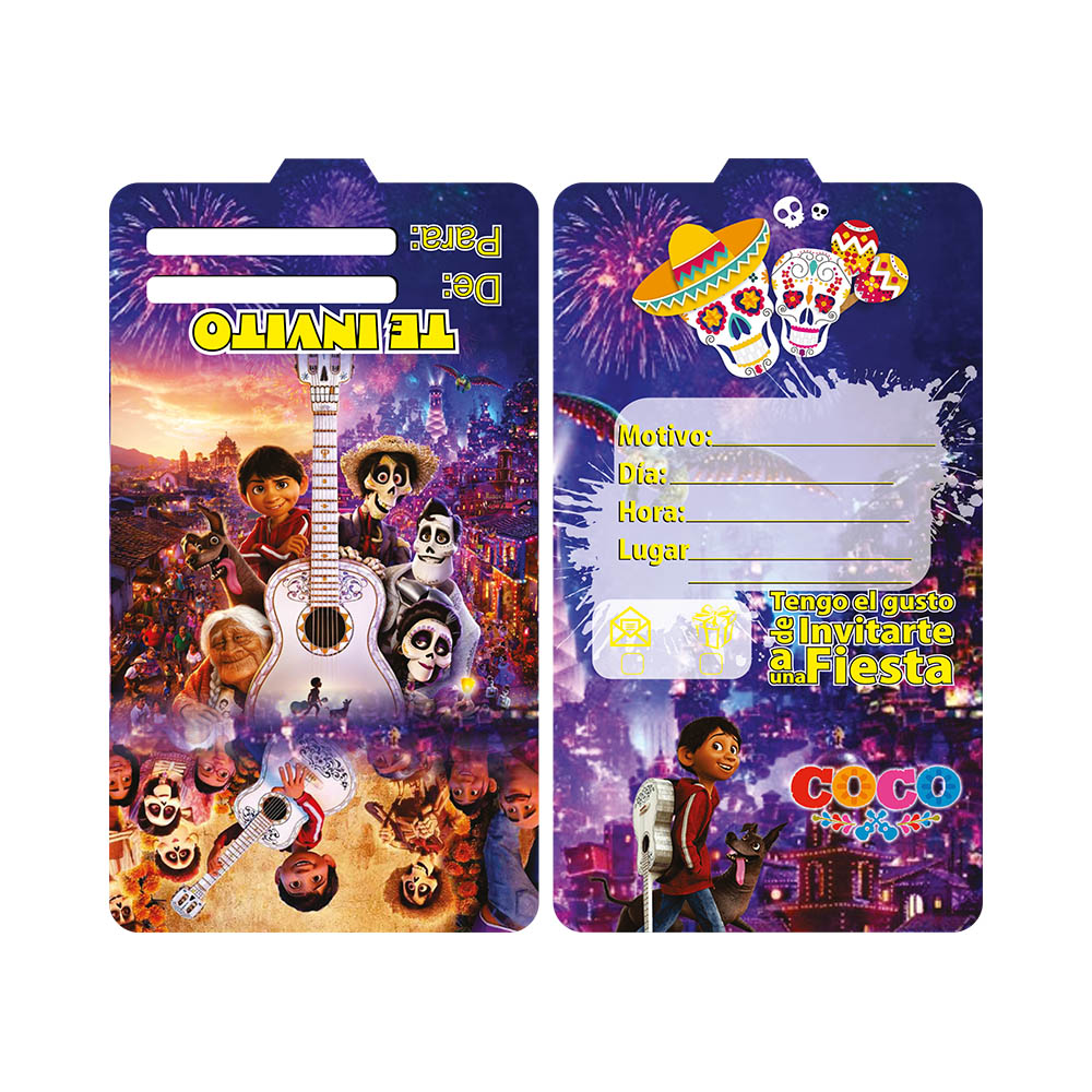 TARJETA INFANTIL X 12 COCO 