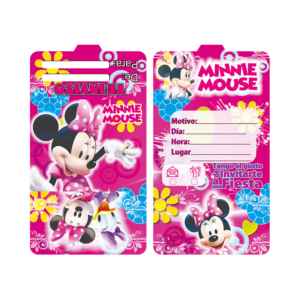 TARJETA INFANTIL X 12 MINNIE 