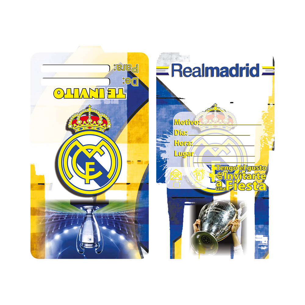 TARJETA TEMATICO X 12 REAL MADRID 