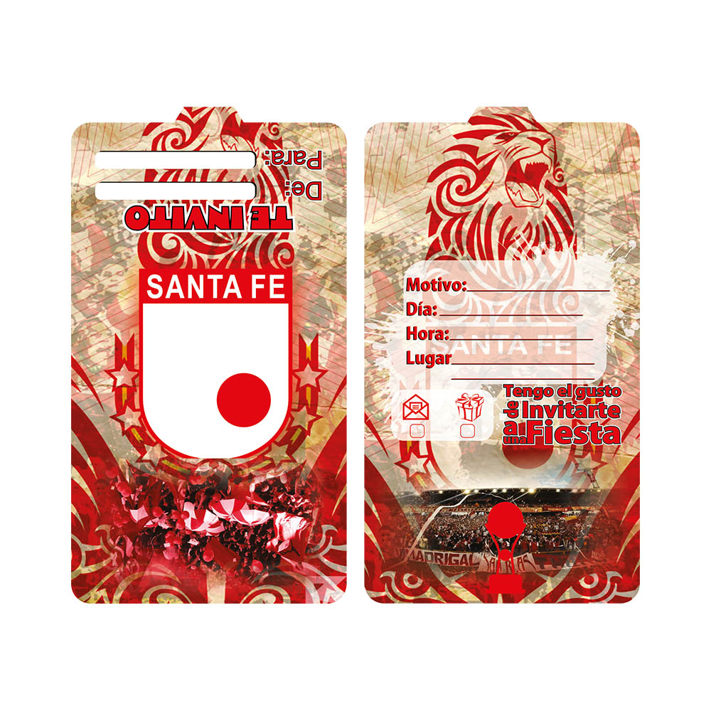 TARJETA TEMATICO X 12 SANTA FE 