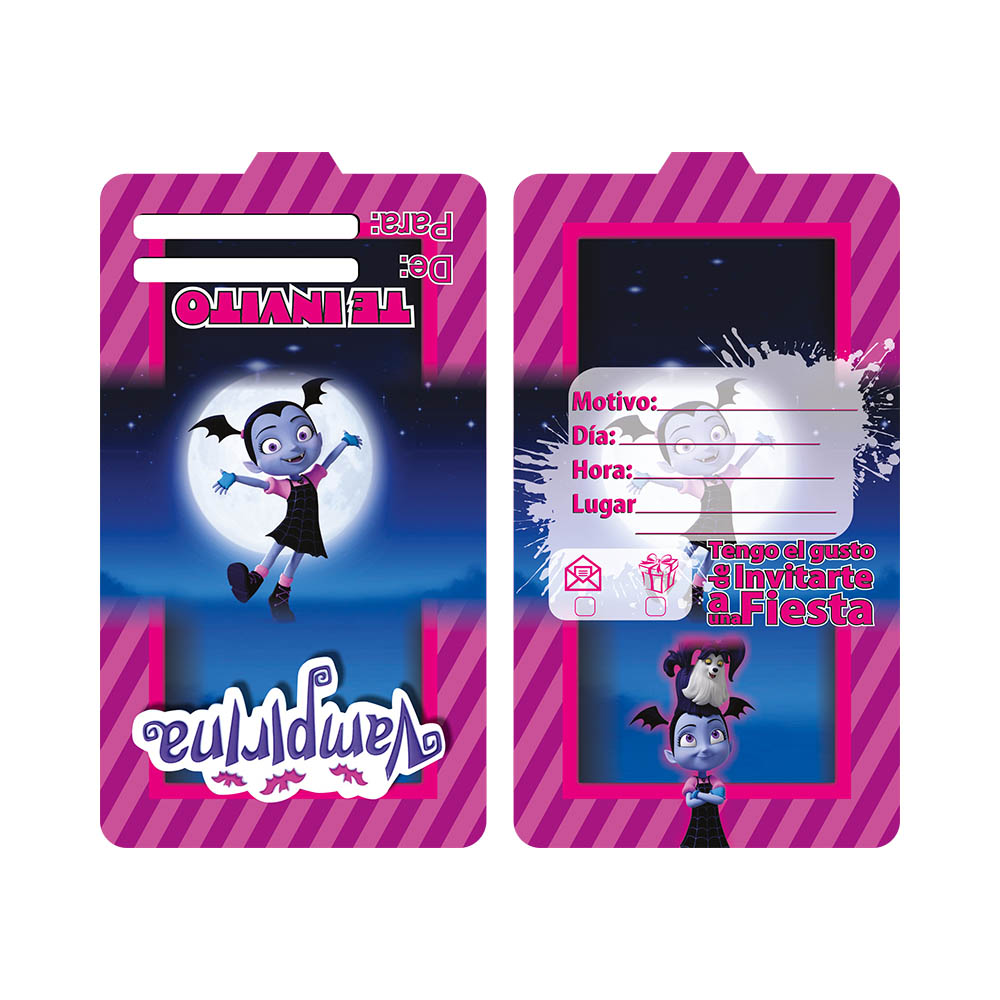 TARJETA INFANTIL X 12 VAMPIRINA 