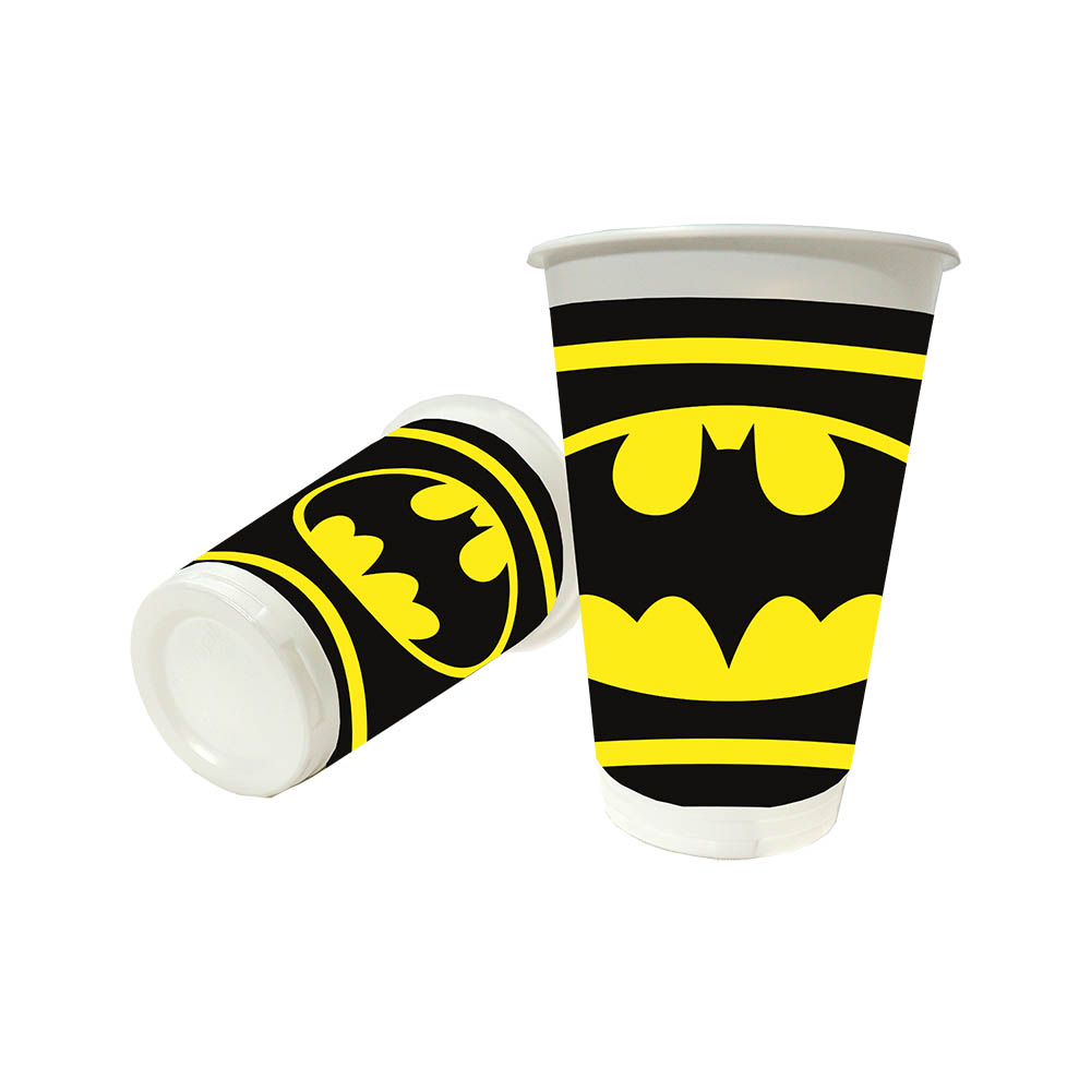 VASO TEMATICO X 12 BATMAN ESCUDO 