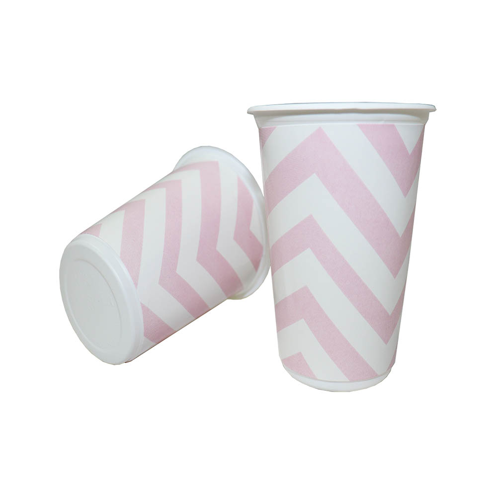 VASO TEMATICO X 12 CHEVRON ROSADO