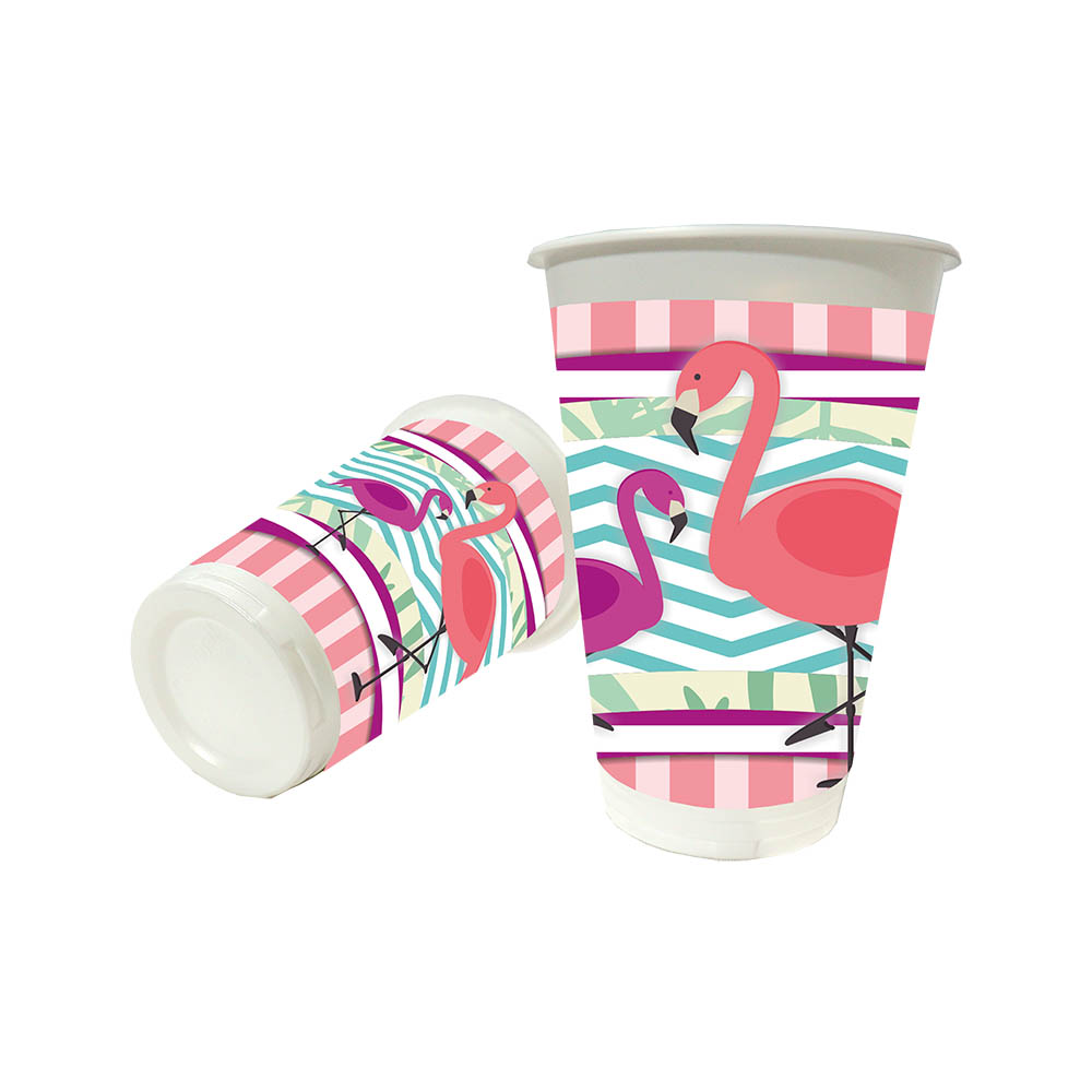 VASO TEMATICO X 12 FLAMINGO 