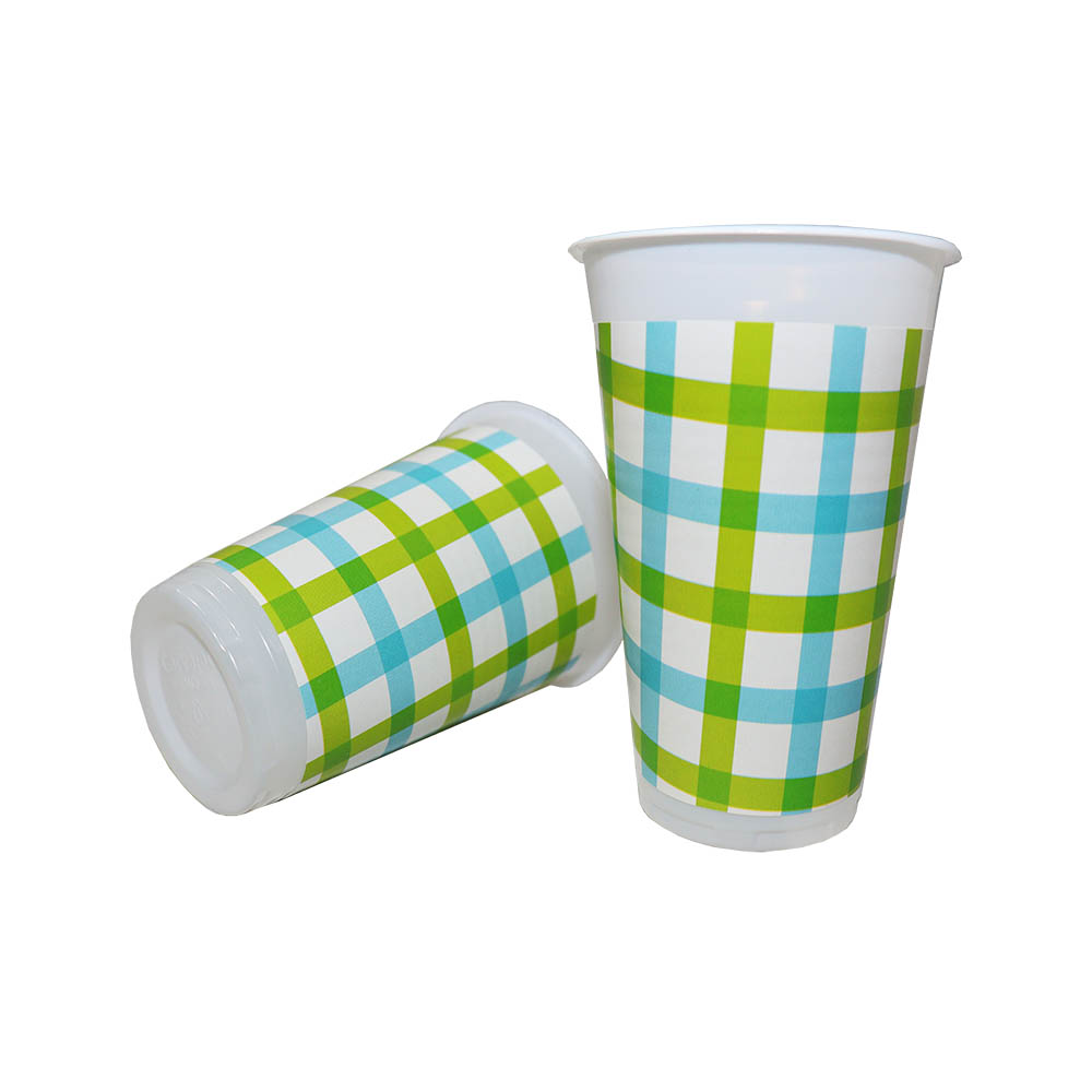 VASO TEMATICO X 12 PICNIC VERDE AZUL