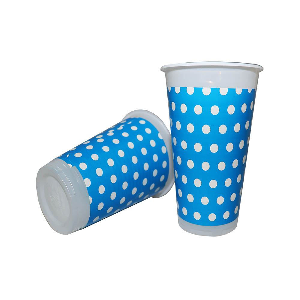 VASO TEMATICO X 12 POLKA AZUL REY