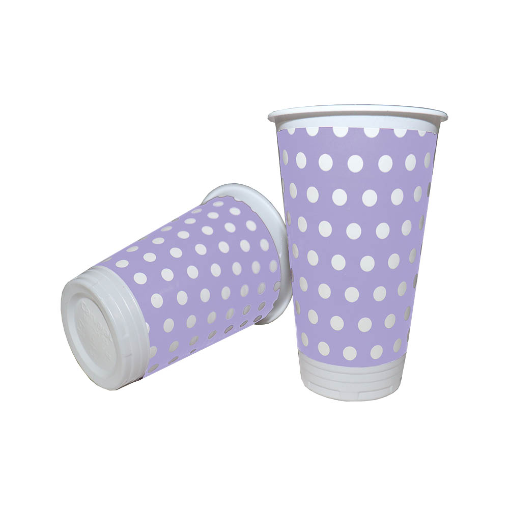 VASO TEMATICO X 12 POLKA LILA