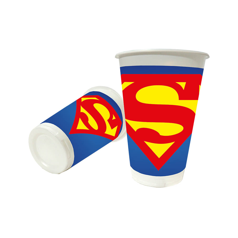 VASO TEMATICO X 12 SUPERMAN ESCUDO 
