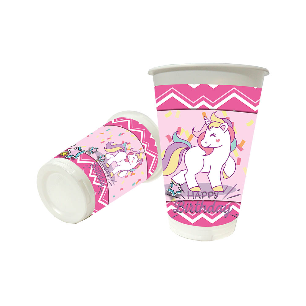 VASO INFANTIL X 12 UNICORNIO 