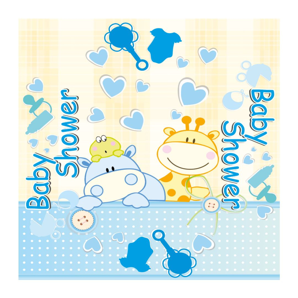 MANTEL TEMATICO SHOWER NINO AZUL
