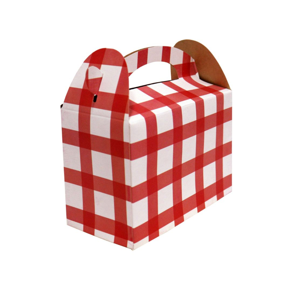 CAJA TEMATICA X 6 PICNIC ROJO BLANCO