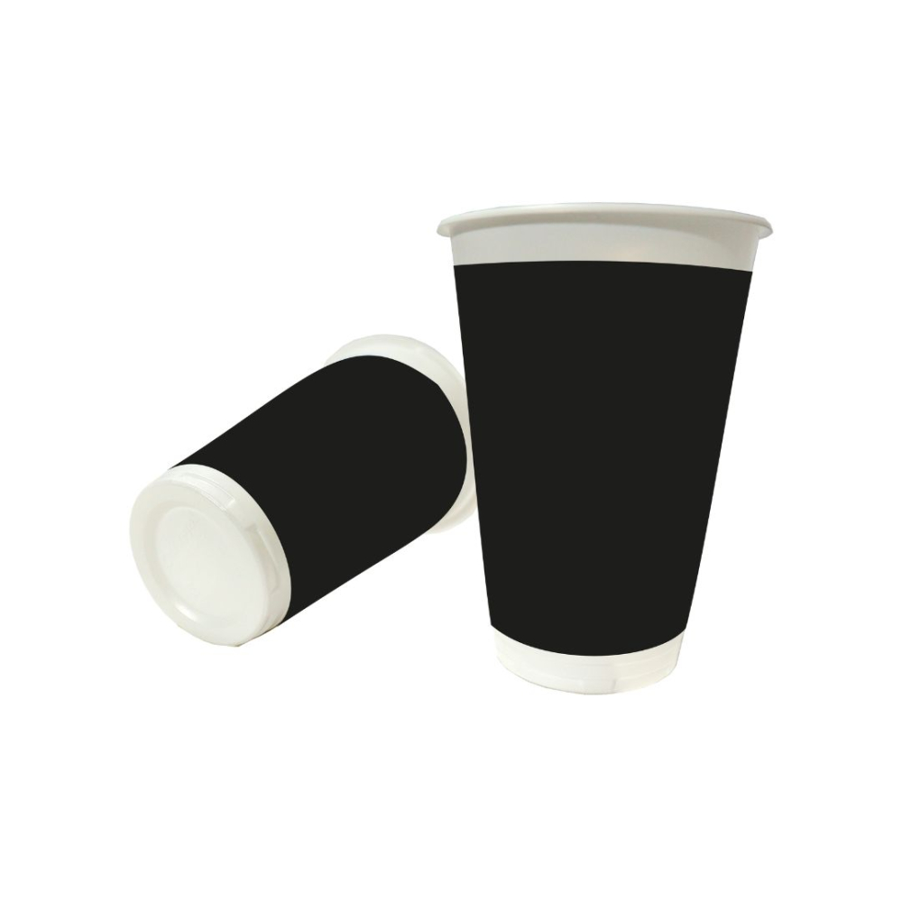 VASO TEMATICO X 12 UNICOLOR NEGRO