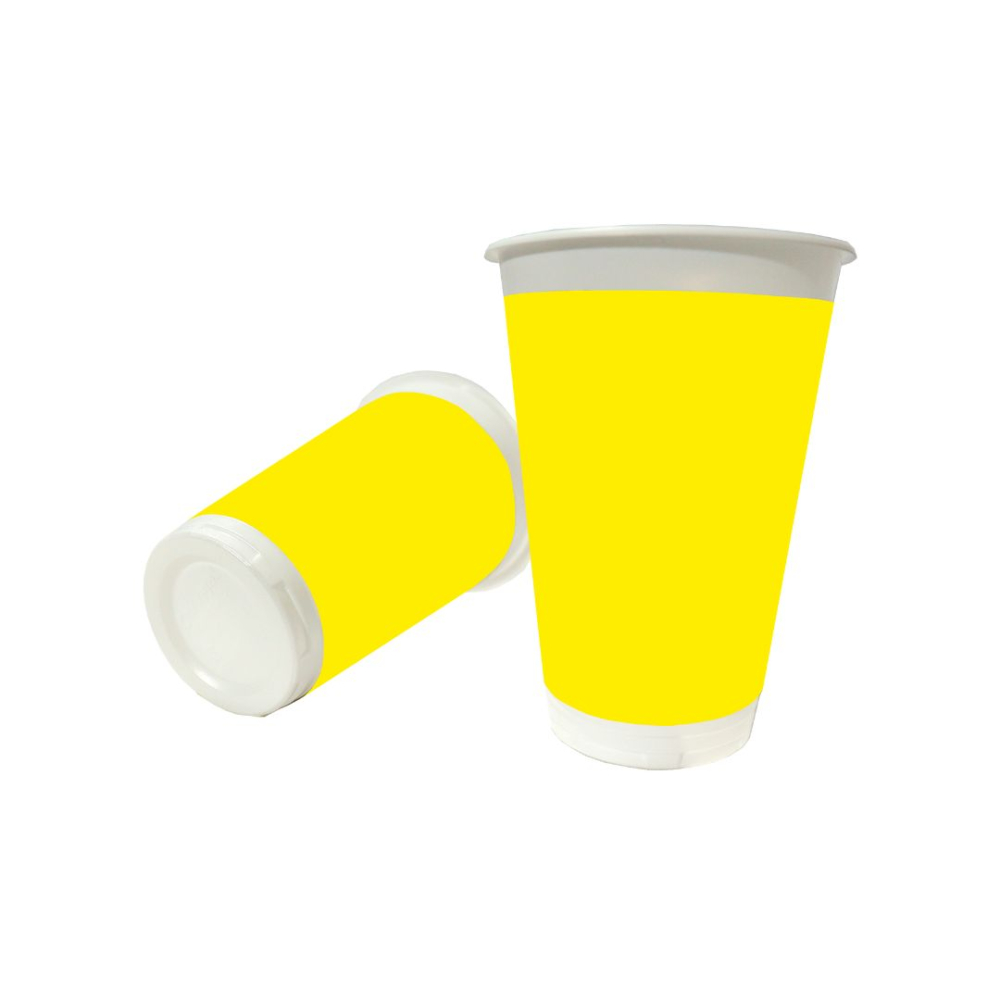 VASO TEMATICO X 12 UNICOLOR AMARILLO