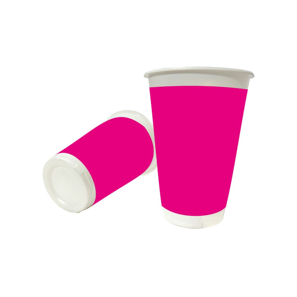 VASO TEMATICO X 12 UNICOLOR FUCSIA