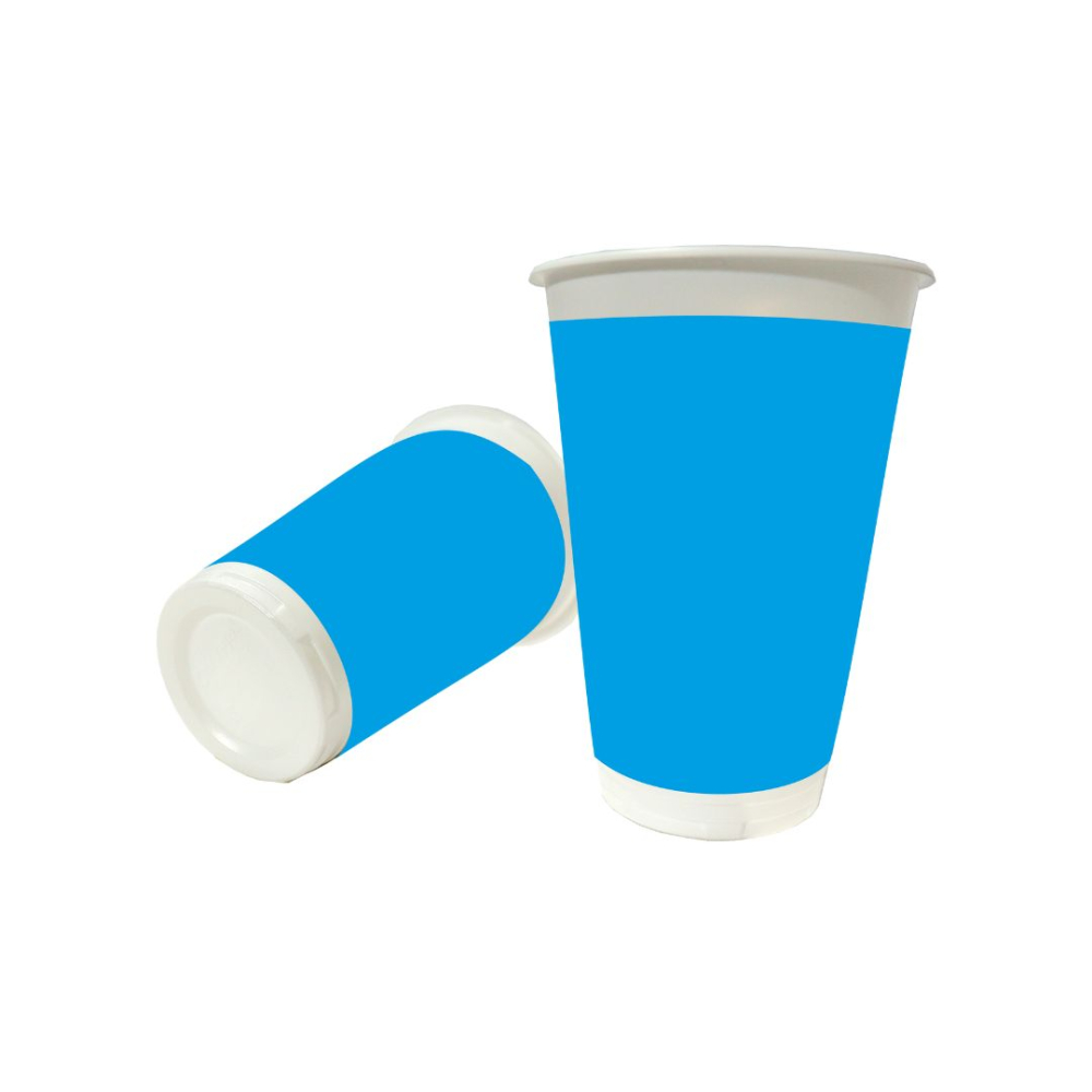 VASO TEMATICO X 12 UNICOLOR AZUL REY