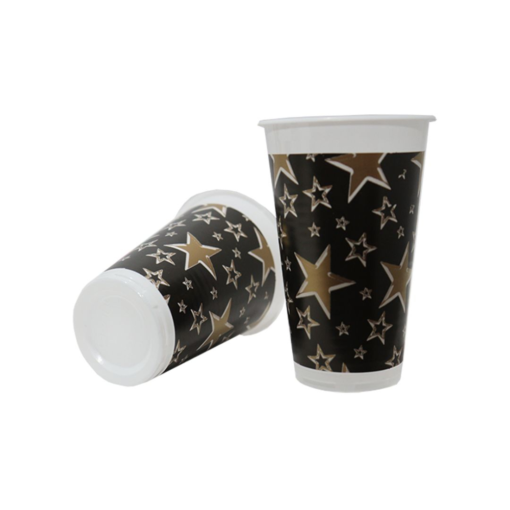 VASO TEMATICO X 12 F/NG/ESTRELLA DORADO