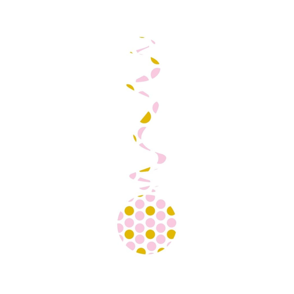 ESPIRAL TEMATICO X3 POLKA ROSADO DORADO