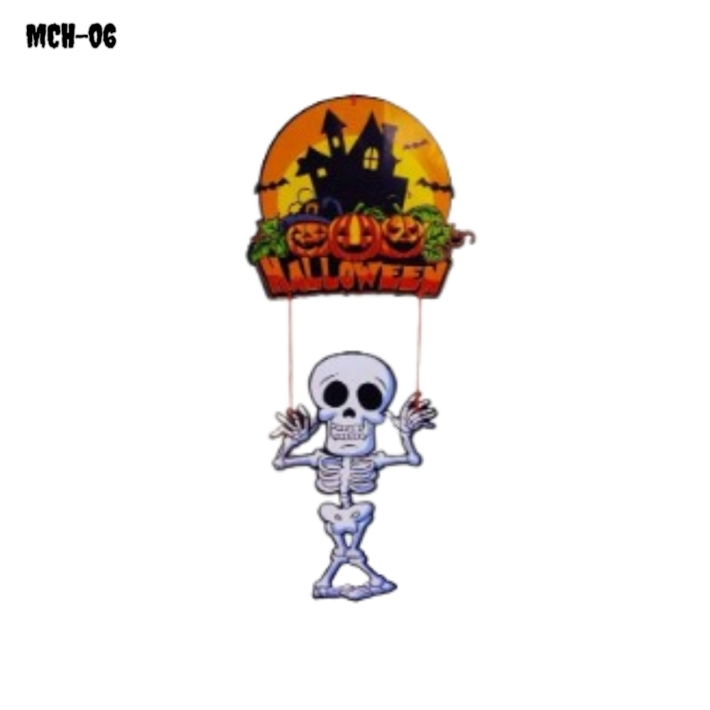 MOVIL CUERPO HALLOWEEN ESQUELETO CON CASTILLO 