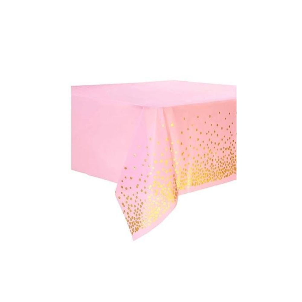 MANTEL METAL POLKA  ROSADO