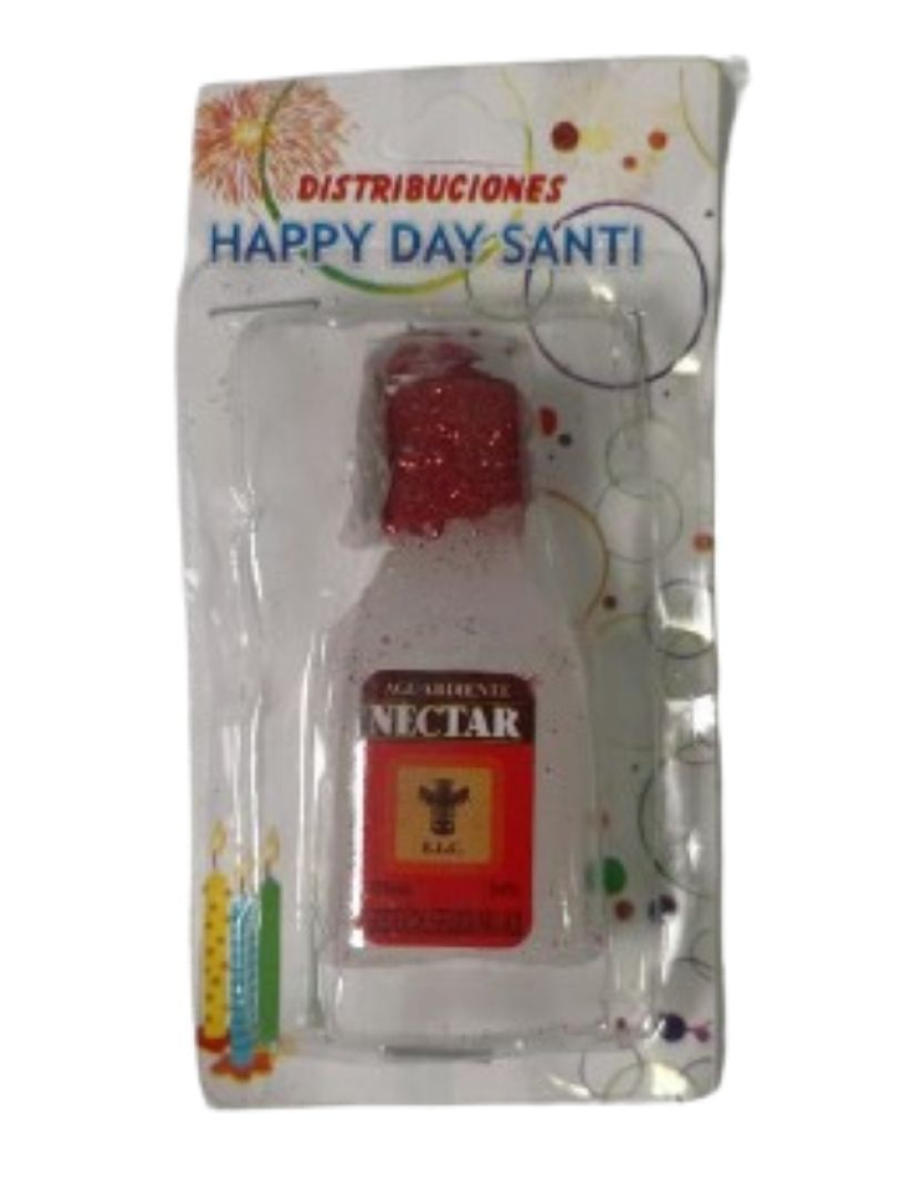 VELA BOTELLA NECTAR ROJO 