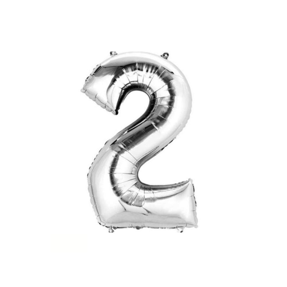 GLOBO METAL 16P #2 PLATEADO