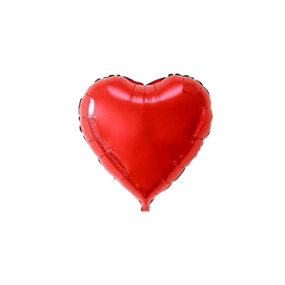 GLOBO METAL CORAZON 6 ROJO